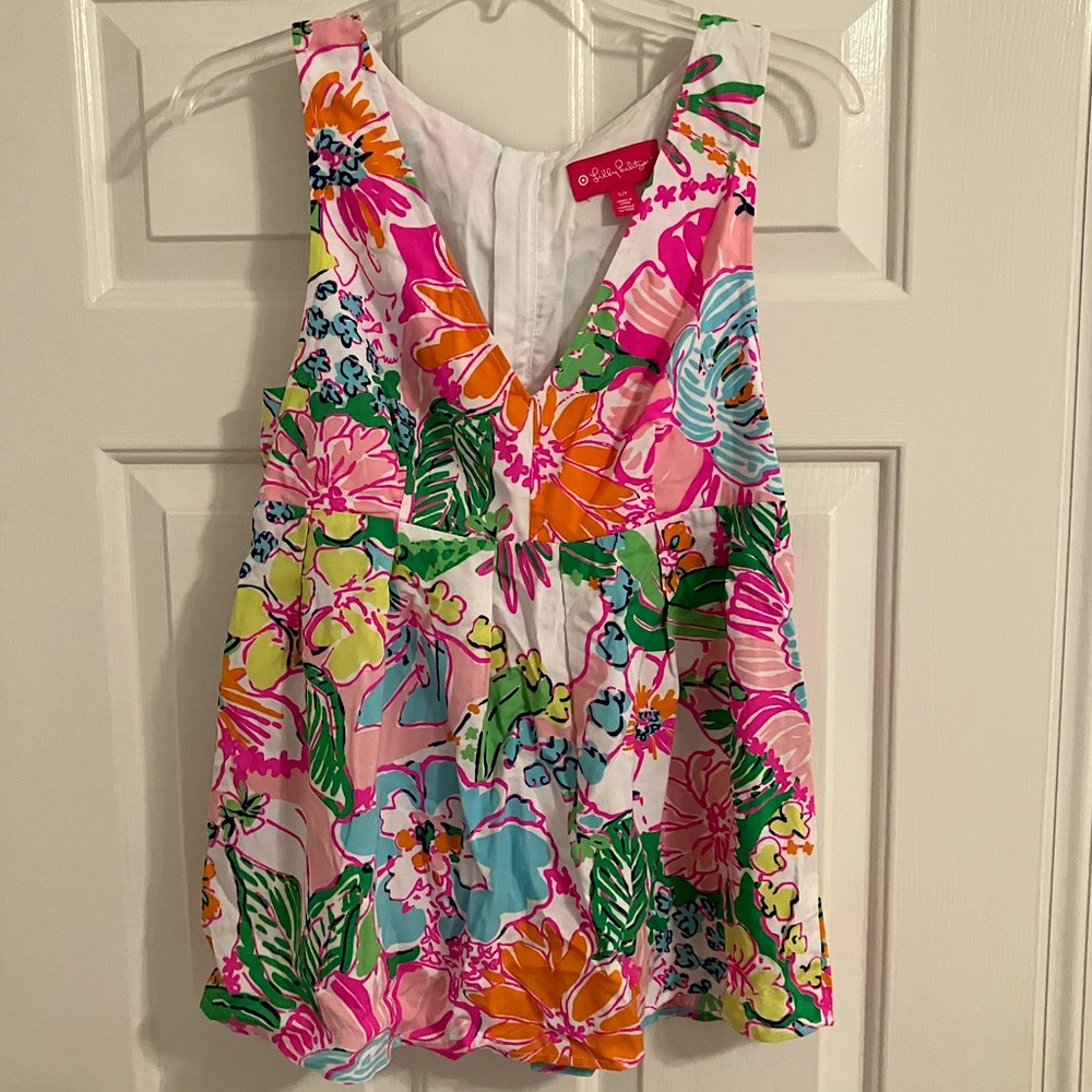 Lilly Pulitzer for Target Babydoll Tank Top in Nosey Posey Floral Size Small